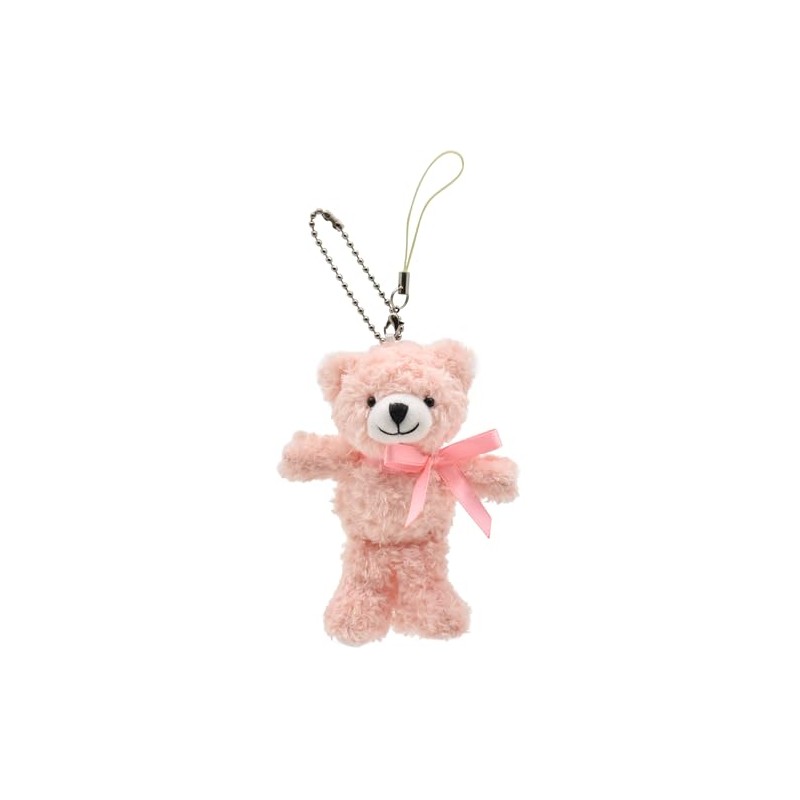 KANARU L5870832 Koopy Bear Lanyard Key Chain, Salmon Pink