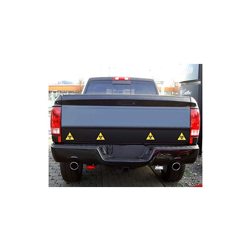 Samunshi® Biohazard Sticker Set Biohazard Sticker 4 Stickers 4 x