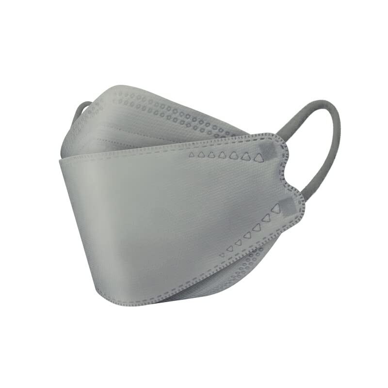 【2個セット】興和 三次元ダイヤモンドマスク フリーサイズ 5枚入 グレー