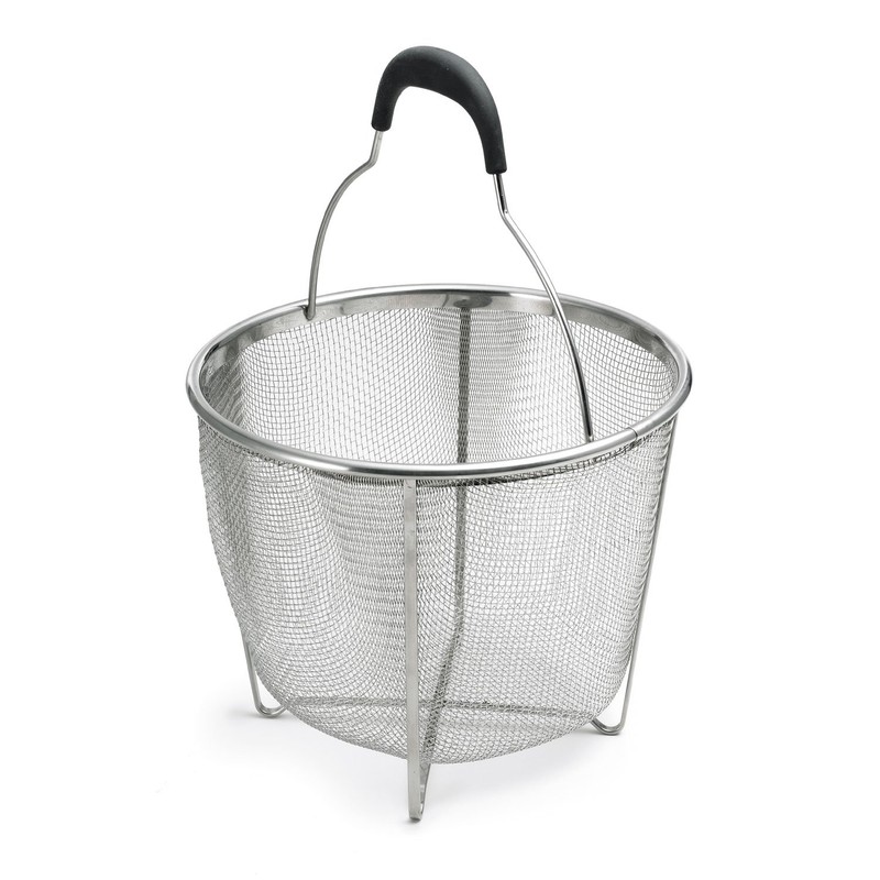 Polder 8 inch Strainer and Steamer Insert Basket, Stainless Steel,