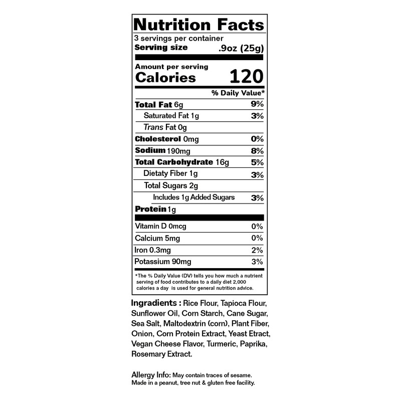 Wai Lana Chips Rice Crisps – Nacho Cheese, Gluten-Free, Vegan,