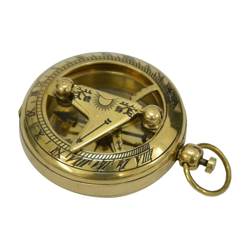 Push Button Brass Pocket Compass Direction Compass Pocket & Gift