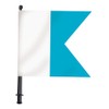 SEAC BUOY FLAG WITH ALPHA BLUE/WHITE POLE, DIVER WARNING FLAG
