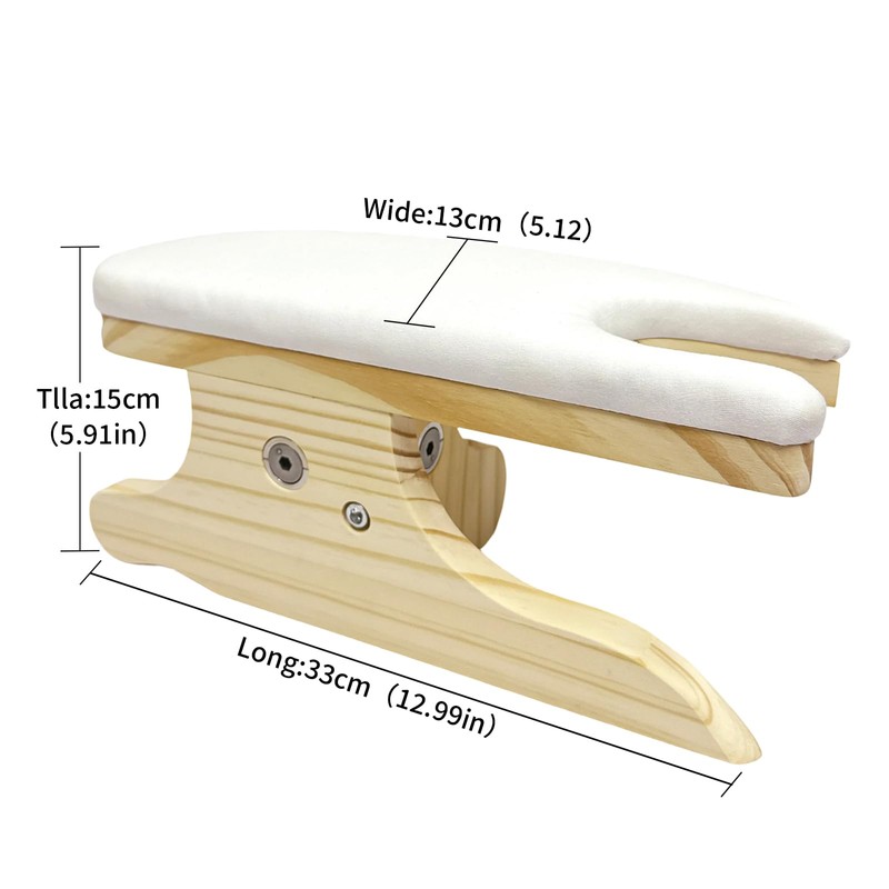 DE-LIANG Tailors Ironing Board with Pine Wood Base, Cotton Cover