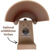 Roof for small bumblebee flap stem, bumblebee flap/wax moth barrier