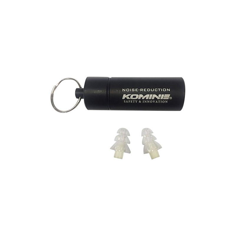 Komine AK-344 1141 Noise Reduction Ear Plugs for Motorcycles, Clear,
