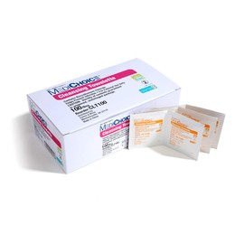 MediChoice Cleansing Towelettes, Individually Wrapped, Sterile, 5% Isopropyl Alcohol/Benzalkonium Chloride, 5x7.75 Inch, 1314CLT100 (Case of 1000)