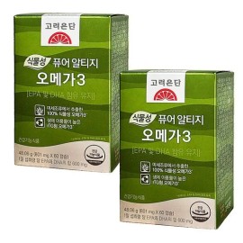 Goryeo Eundan Korea Eundan Vegetable Pure Altige Omega 3 60 capsules x 2 (4 months supply) / 고려은단 식물성 퓨어 알티지 오메가3 60캡슐 x 2개 (4개월분)
