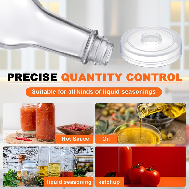 Burbell 200 Pcs Dripper Insert Orifice Reducers Hot Sauce Bottles,