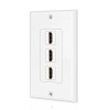 CE Compass HDMI Wall Plate (3 Port, White) HDMI Socket
