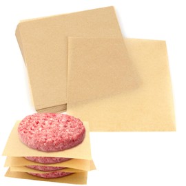 150 Pcs Square Burger Patty Paper 6x6 Inches Non Stick Parchment Paper Unbleached Parchment Paper Sandwich Separators Wrapping Paper for Cookies, Separating Small Burger Patty & Other Foods (Brown)