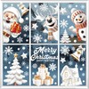 Fingooo Christmas Window Seals, Wall Stickers, Decorations, 9 Sheets, 7.9