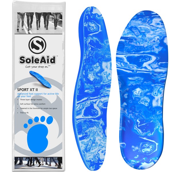 SoleAid Sport XTII, 3-Layer Performance Insoles, Light Weight, Soft, High
