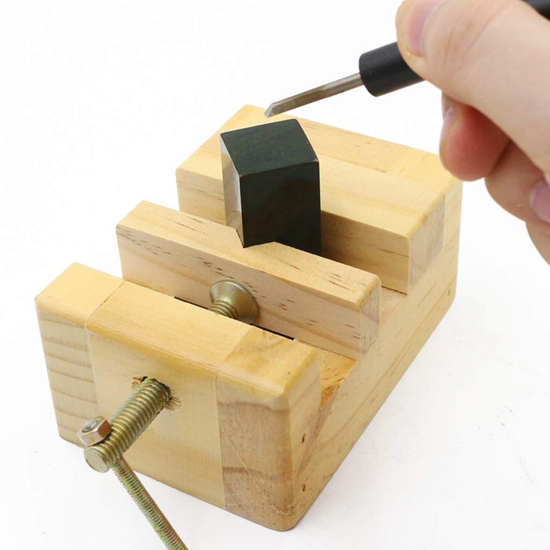 Lyguy Vise, Wood Flat Vise Mini Clamp-on Bench Vise Flat