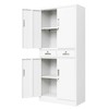 Wanfu Metal Storage Cabinet, Locking Storage Cabinet with Adjustable Shelves
