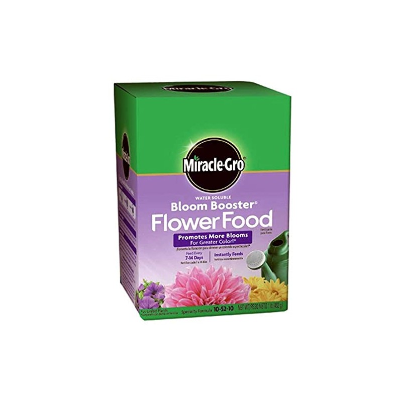 Miracle-GRO 1-Pound 1360011 Water Soluble Bloom Booster Flower Food, 10-52-10,