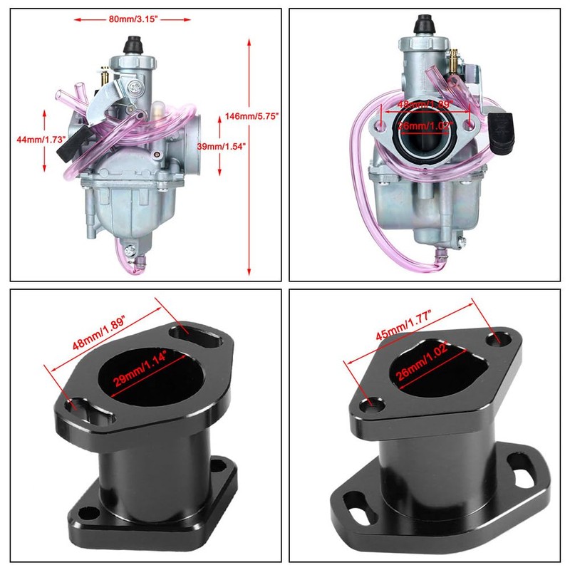 VM22 Carburetor 26mm Throttle Control Cable Main Jet Kit Predator