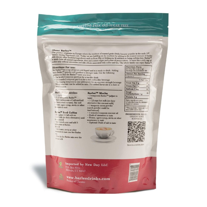 BARLEE Coffee Alternative Beverage Blend - Chicory Root Powder -
