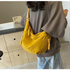 Slouchy Nylon Hobo Bags Women Trendy Underarm Crescent Shoulder Bag Crossbody Purses Cute Travel Tote Handbag 2025