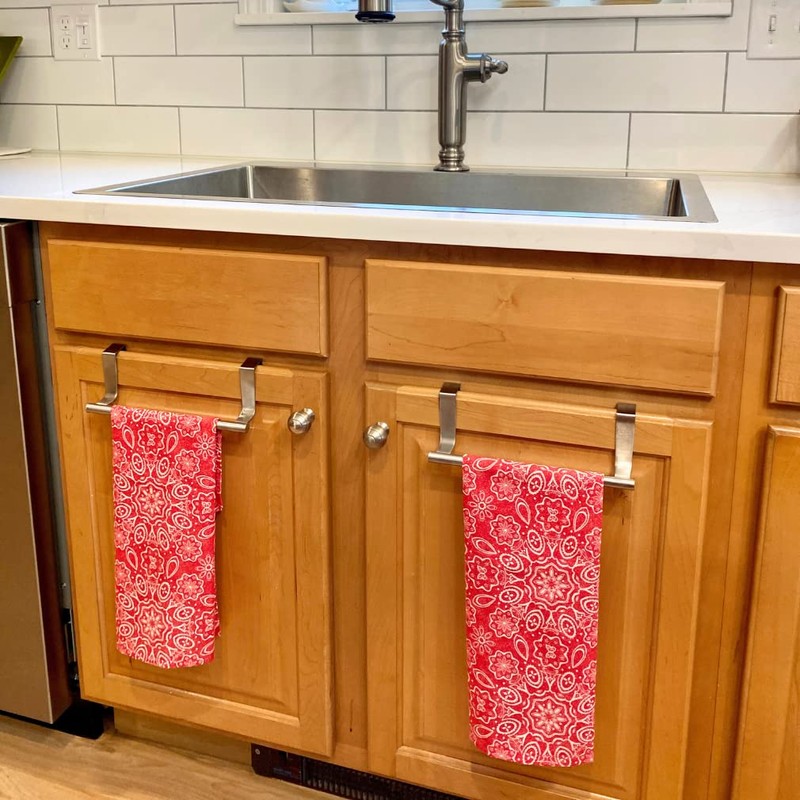 Evelots Towel Hook, Bar Over Cabinet Door - Kitchen, Bathroom