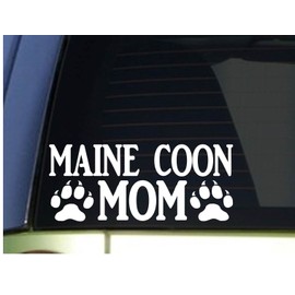 EZ-STIK Maine Coon Mom Sticker *H285* 8.5 inch Wide Vinyl cat Kitten Litter Box