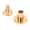 200 Set Chicago Screws Set 9.5x8mm Hard Thick Brass Uniform