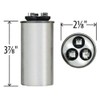 Genteq C3355R Capacitor Dual Run Round 35/5 UF MFD 370V