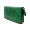 Nallyda Crocodile Embossed Cowhide Long Wallet, green