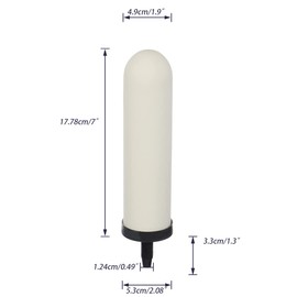 HUINING 4PCS 7-inch Replacement Ceramic Filter Candle with Activated Carbon for Countertop Gravity Water Filter System and Household Water Cooler Filtration Systems