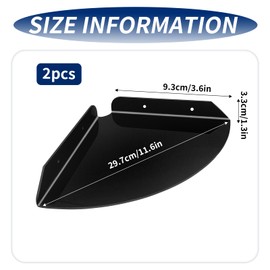 jinminamz Corner Shelf Wall Mount, Wall Mounted Floating Corner Shelf, Pack of 2 Wall Shelf Organisers, Acrylic Corner Floating Shelves for Bathroom, Kitchen, Bedroom, Living Room, Dining Room, Office