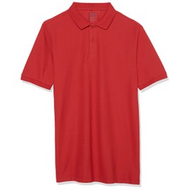 Izod Boys' Toddler School Uniform Short Sleeve Pique Polo, Red, 3T