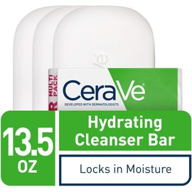 CeraVe Barra Hidratante Limpiadora 5% Crema – Pack 3 de 4 oz