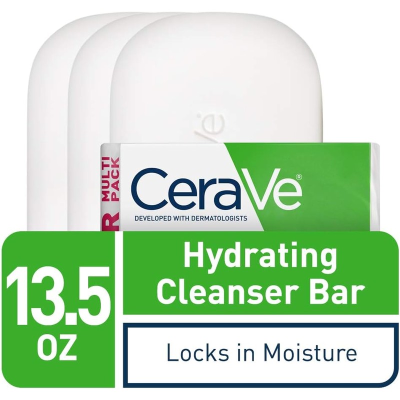 CeraVe Barra Hidratante Limpiadora 5% Crema – Pack 3 de