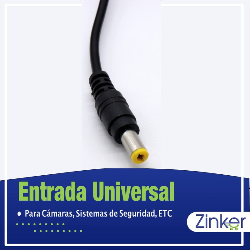 ZINKER Fuente Poder Eliminador Cámaras de Seguridad CCTV o Tiras