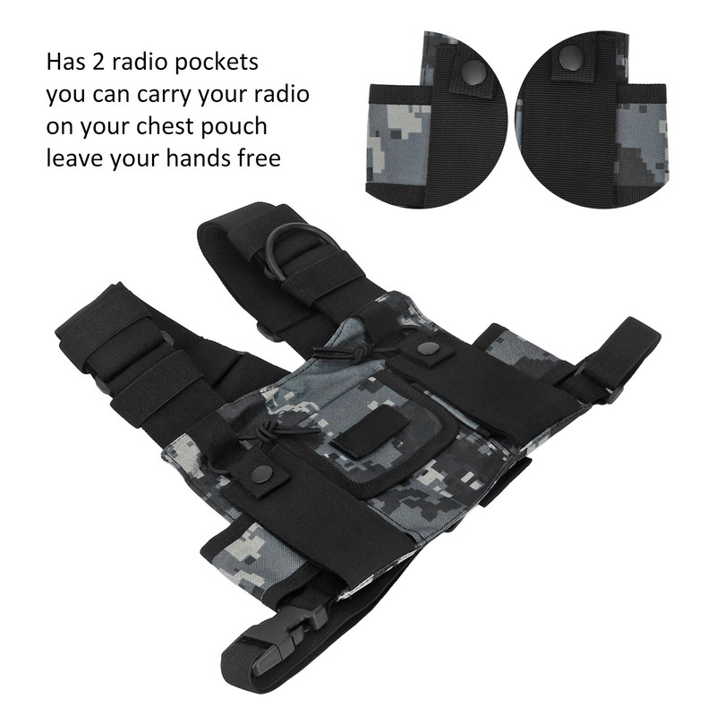 Radio Shoulder Holster Chest Harness Holder Vest Rig Radio Chest