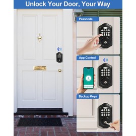 Keyless Entry Door Lock, Smart Keypad Deadbolt for Front Door, 100 Codes
