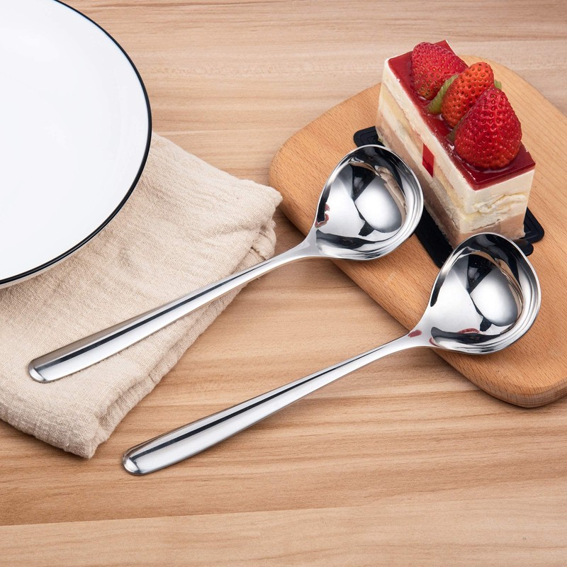 IMEEA 8-inch Mini Ladle Deep Soup Spoon SUS304 Stainless Steel