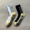 Professional Pilates Socks with Thick Towel Bottom, Sweat Absorption, Deodorizing, Anti-Slip Grip - Free Size Dark Red 20ea