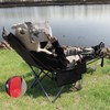 POEPORE Reclining Camping Chair with Removable Footrest Lounge Chair with