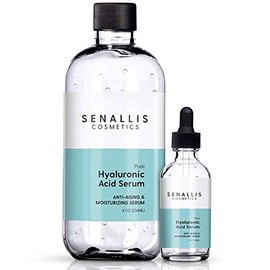 Hyaluronic Acid Serum 8 fl oz And 2 fl oz, Made From Pure Hyaluronic Acid, Anti AgingWrinkle, Ultra-Hydrating Moisturizer That Reduces Dry Skin...    