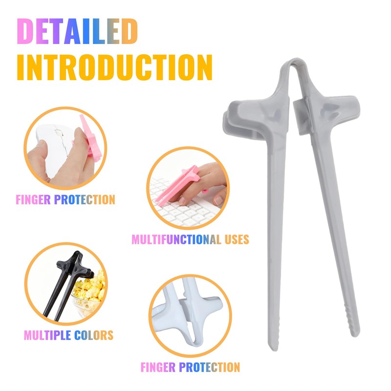 Finger Chopsticks for Snacking,6PCS Reusable Snack Grabber Chip Helper Tool