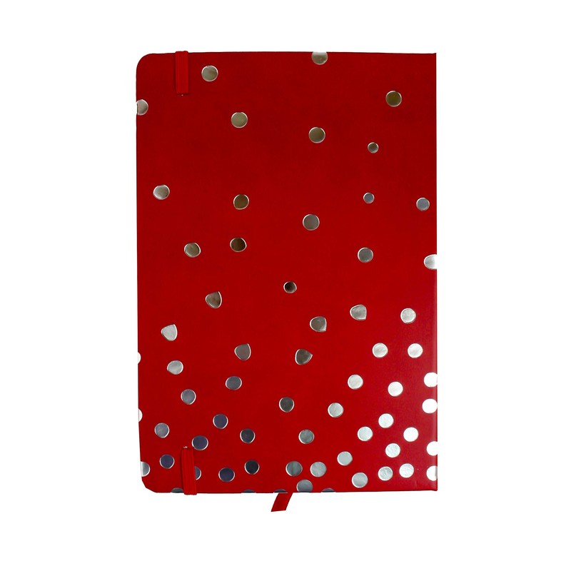 Emartbuy Polka Dots Hardbound Diary Notebook Notepad Writing Journal Ruled