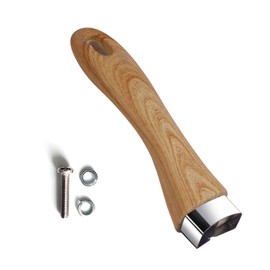 Vastsea Removable Pot Handle, Pot Handle, Pan Handle, Anti Scalding with Non-Slip, Durable, with Screws, for Cookware, Wok Pan, Saucepan (Wood Colour)