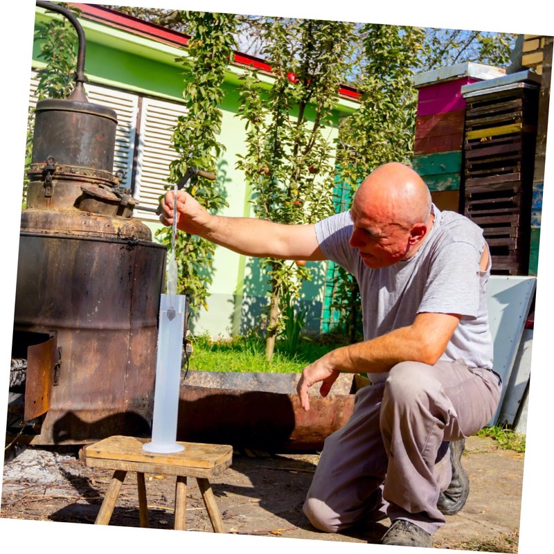 BIUDECO 4pcs Alcohol Hydrometer Tester Glass Meter Distilled Alcohol Measurement