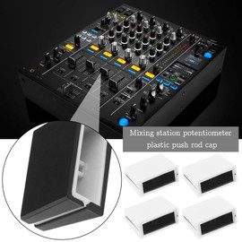 EMSea 10Pcs Fader Cap Fader Slider Knob Mixing Console Equalizer Fader Cap Compatible with Pioneer DJM350 400 500 700 750 800 850, Black and White