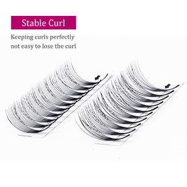 Premade Fans Eyelash Extensions 10D Lash Extensions Premade Fans 0.05 0.07 Thickness Pre Fanned Volume Lash Extensions C D Curl by FADLASH (10D-0.05-D, 15mm)