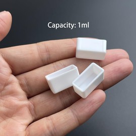 Empty White 1ML Tall Divided Split Half Pans,80Pcs Plastic Quarter Watercolor Pan for Watercolor Palette DIY Kit, Handmade & Sample Paints
