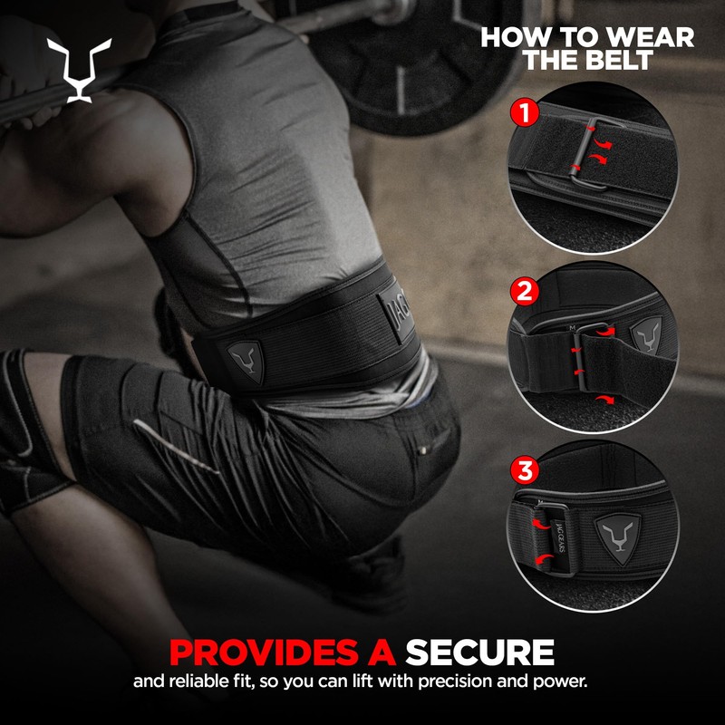 JAG GEARS Weight Lifting Belt | Adjustable Neoprene Powerlifting Belt