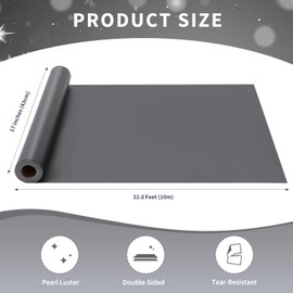 Matte Black Wrapping Paper, Reversible Pearly-Lustre Gift Wrap Paper Perfect for Wedding, Valentine's Day, Birthday, Christmas, Graduation - Mini Roll, 17 Inches X 32.8 Feet