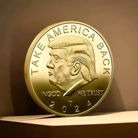 Elegant Golden Trump Election Victory Coin - Gold